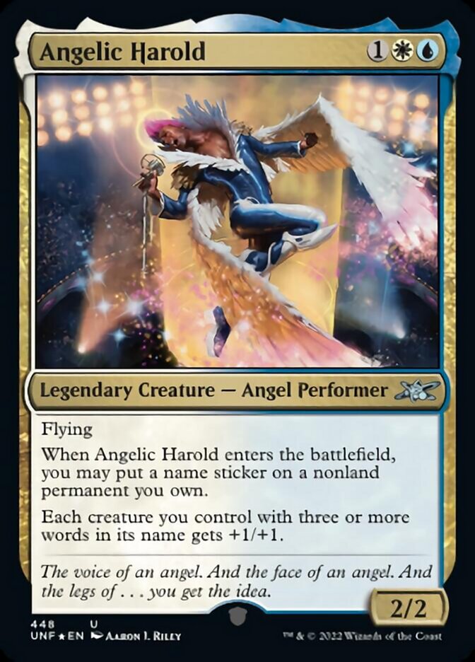 Angelic Harold (Galaxy Foil) [Unfinity] | Cards and Coasters CA