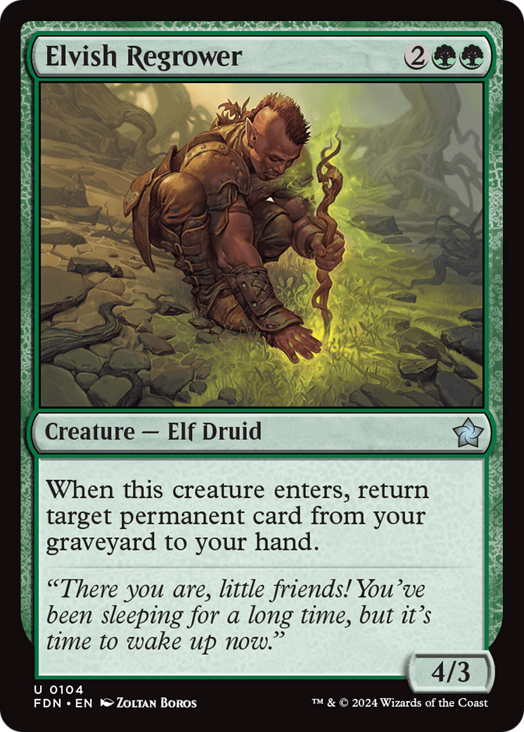 Elvish Regrower [Foundations] | Cards and Coasters CA