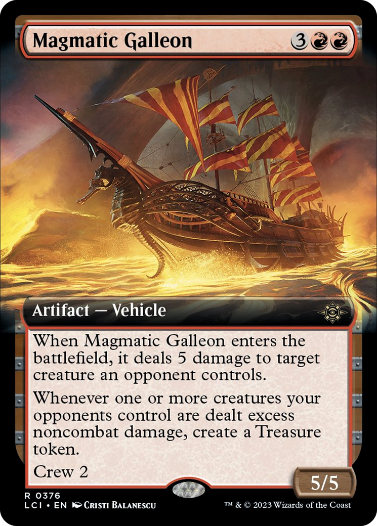 Magmatic Galleon (Extended Art) [The Lost Caverns of Ixalan] | Cards and Coasters CA