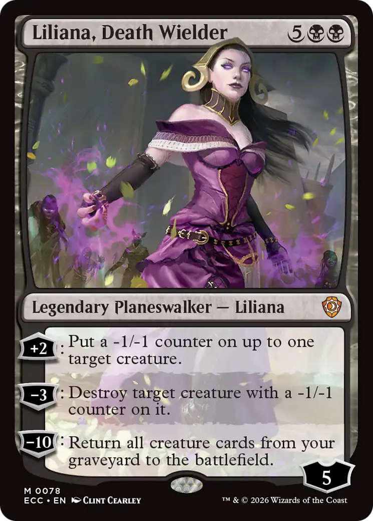 Liliana, Death Wielder [Lorwyn Eclipsed Commander] | Cards and Coasters CA