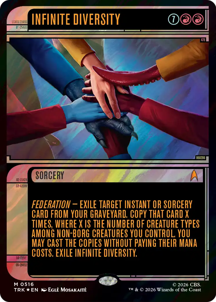 Infinite Diversity (Showcase) (Surge Foil) [Star Trek] | Cards and Coasters CA