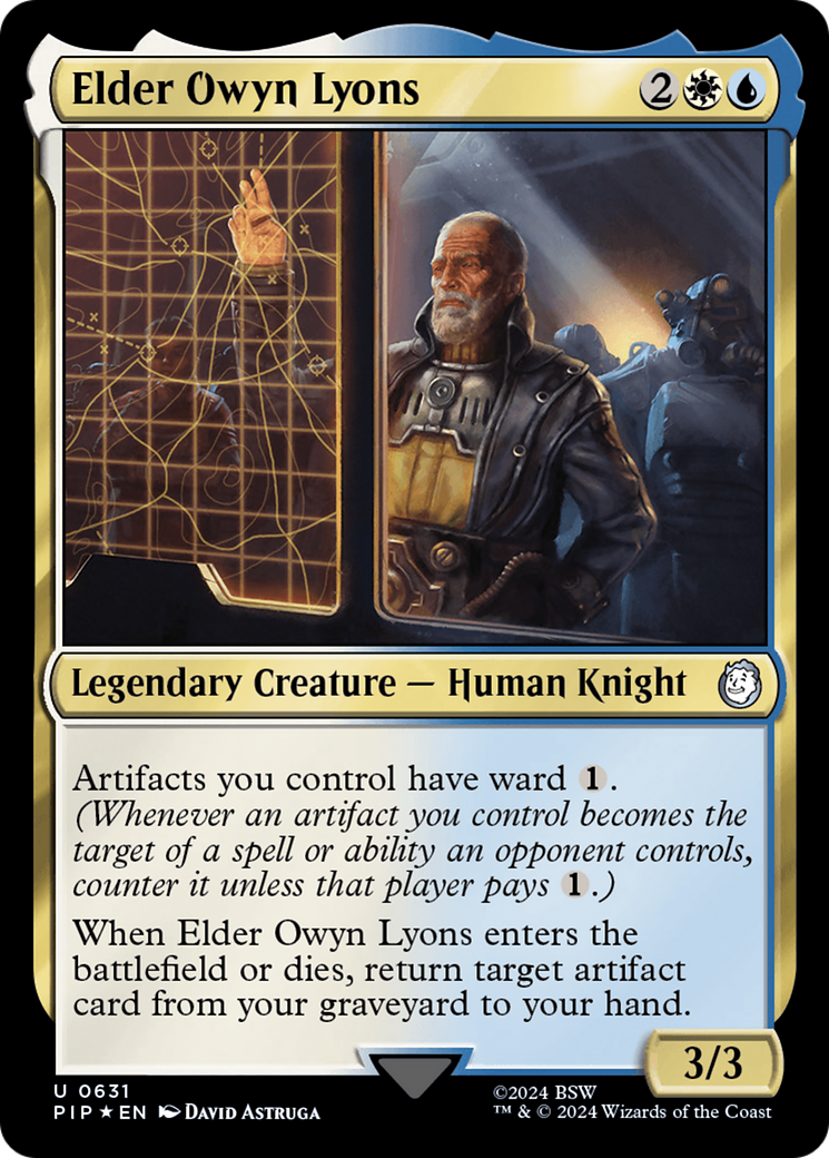 Elder Owyn Lyons (Surge Foil) [Fallout] | Cards and Coasters CA
