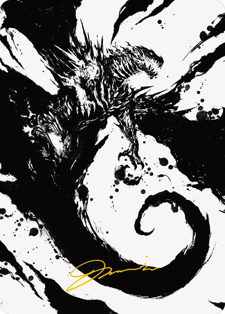 Capricious Hellraiser Art Card (Gold-Stamped Signature) [Phyrexia: All Will Be One Art Series] | Cards and Coasters CA