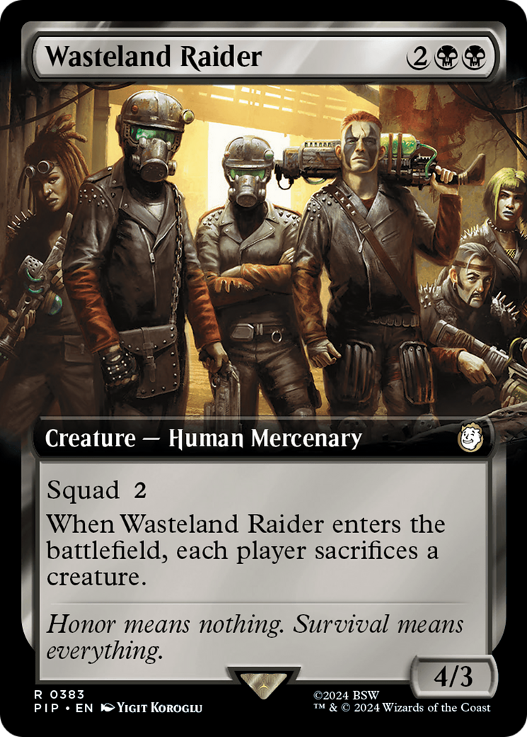 Wasteland Raider (Extended Art) [Fallout] | Cards and Coasters CA