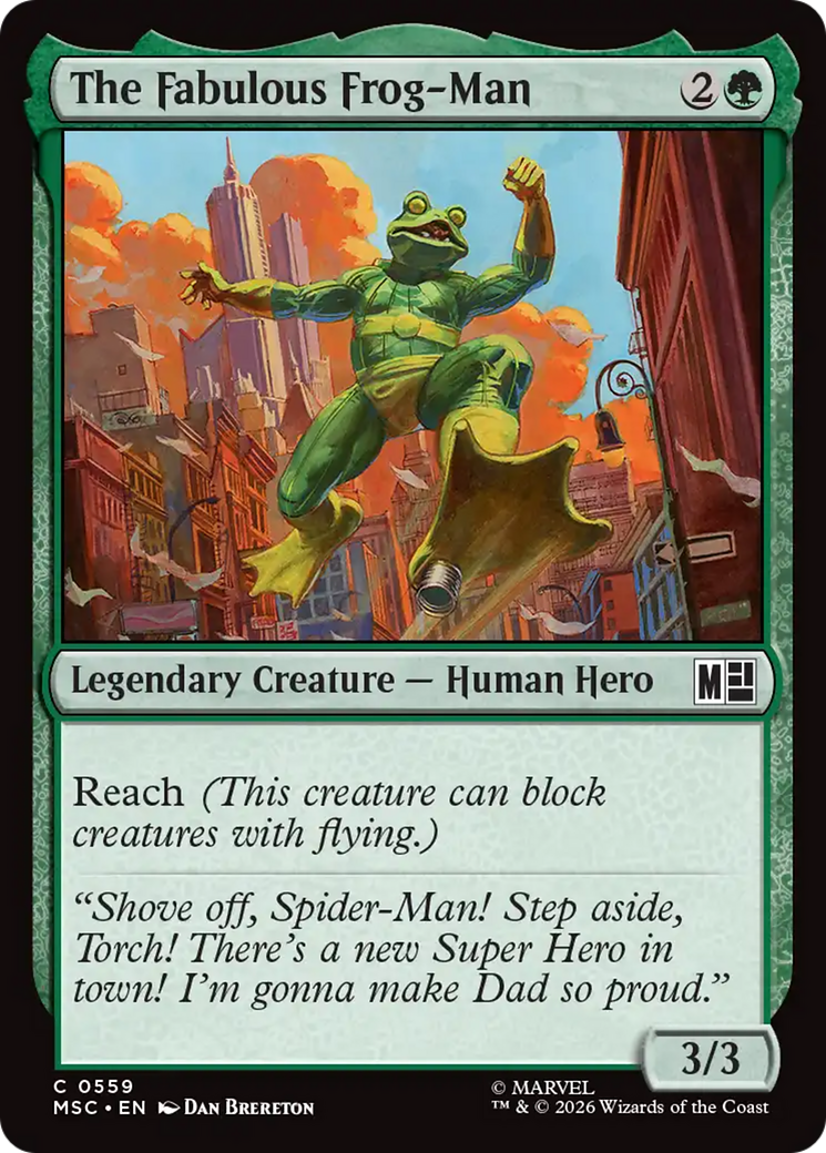 The Fabulous Frog-Man [Marvel Super Heroes Commander] | Cards and Coasters CA