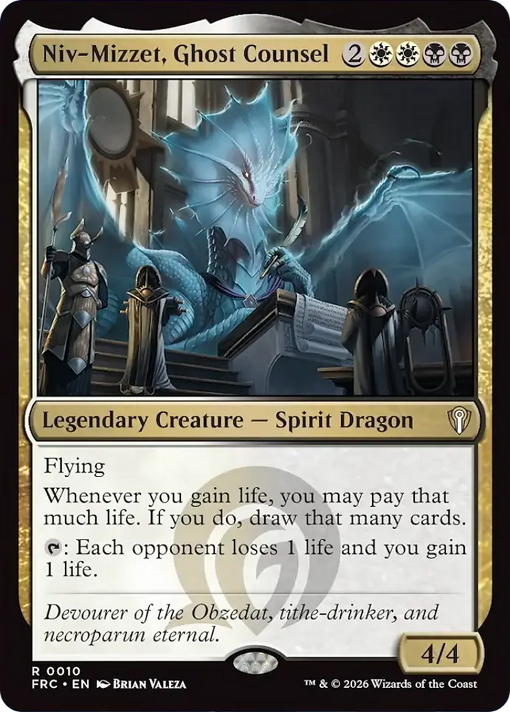 Niv-Mizzet, Ghost Counsel [Reality Fracture Commander] | Cards and Coasters CA