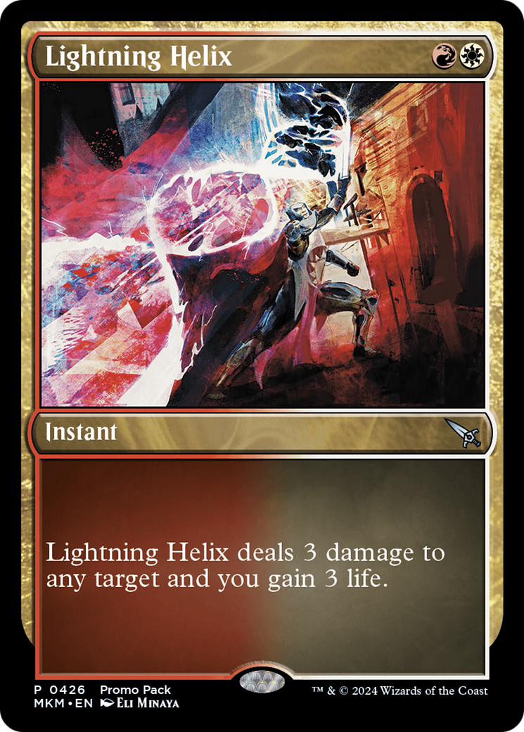 Lightning Helix (Promo Pack) [Murders at Karlov Manor Promos] | Cards and Coasters CA