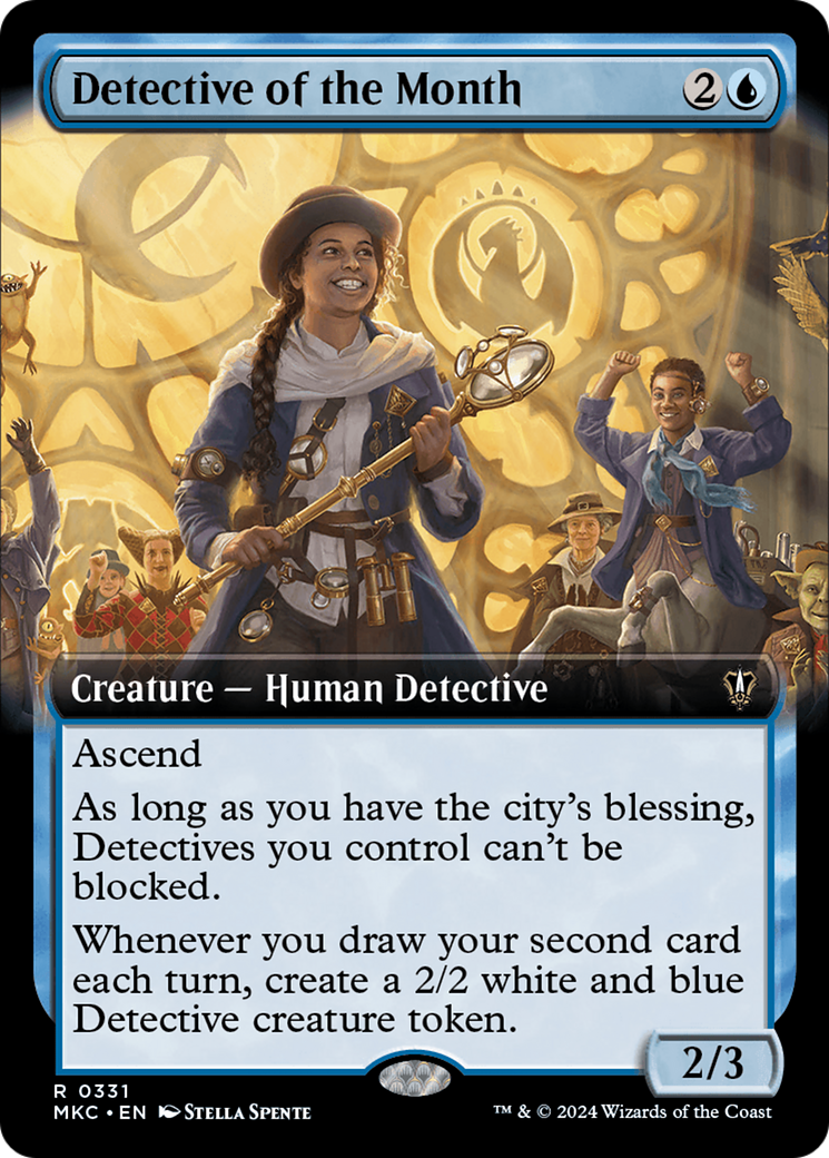 Detective of the Month (Extended Art) [Murders at Karlov Manor Commander] | Cards and Coasters CA