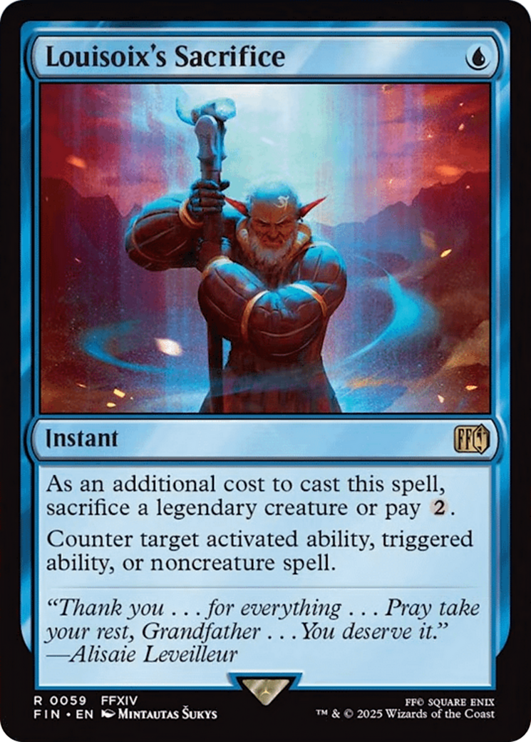 Louisoix's Sacrifice [FINAL FANTASY] | Cards and Coasters CA