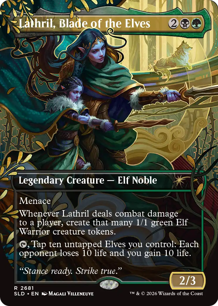 Lathril, Blade of the Elves [Secret Lair Drop Series] | Cards and Coasters CA
