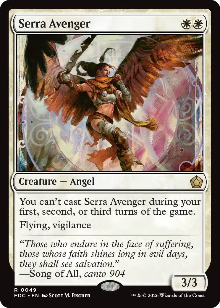 Serra Avenger [Foundations Commander] | Cards and Coasters CA