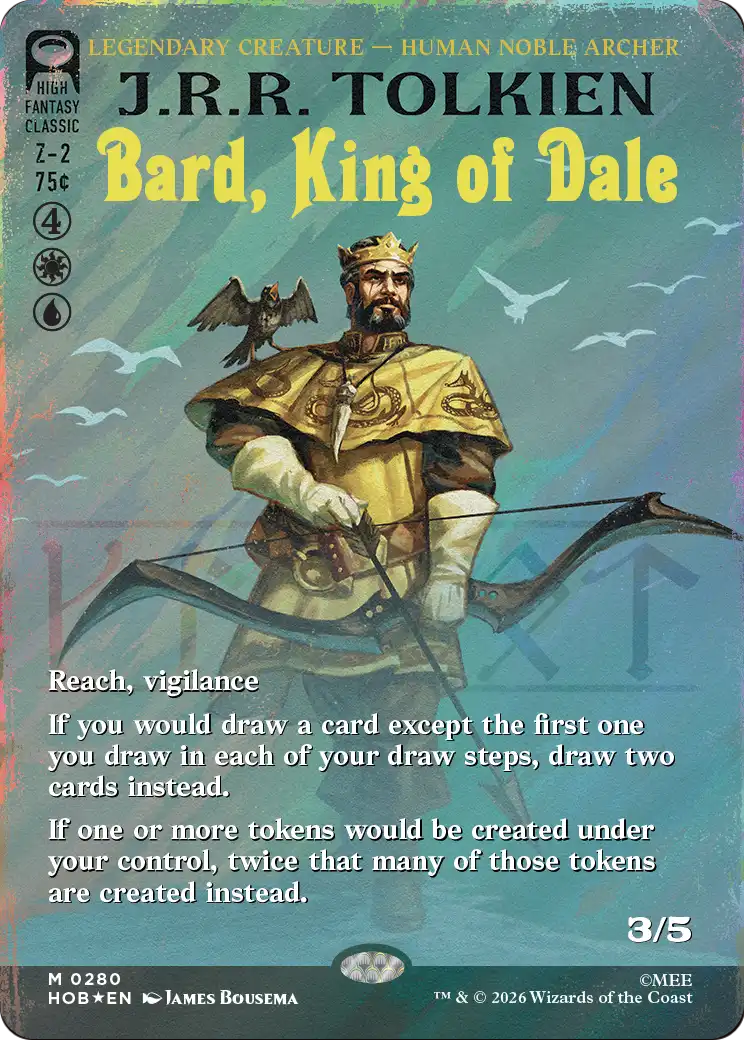 Bard, King of Dale (Borderless) (Surge Foil) [The Hobbit] | Cards and Coasters CA