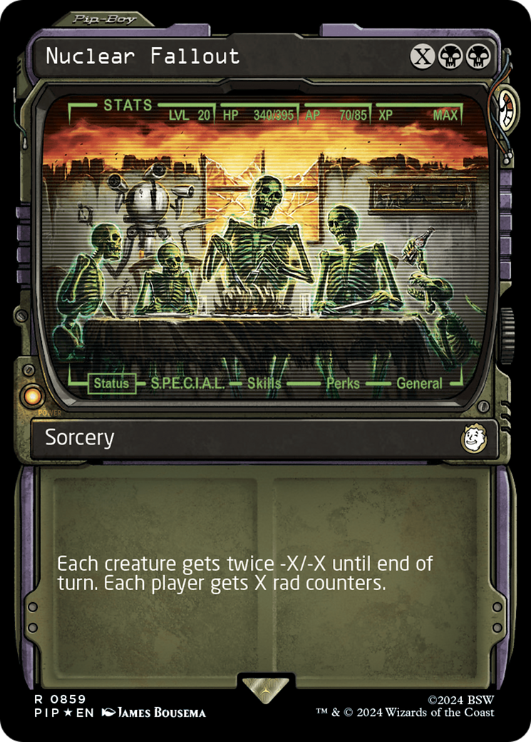 Nuclear Fallout (Showcase) (Surge Foil) [Fallout] | Cards and Coasters CA