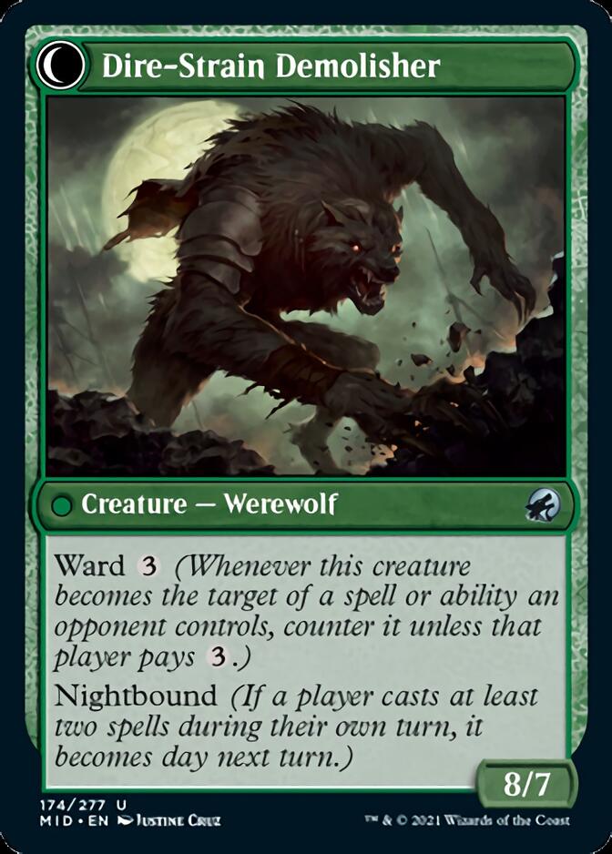 Burly Breaker // Dire-Strain Demolisher [Innistrad: Midnight Hunt] | Cards and Coasters CA