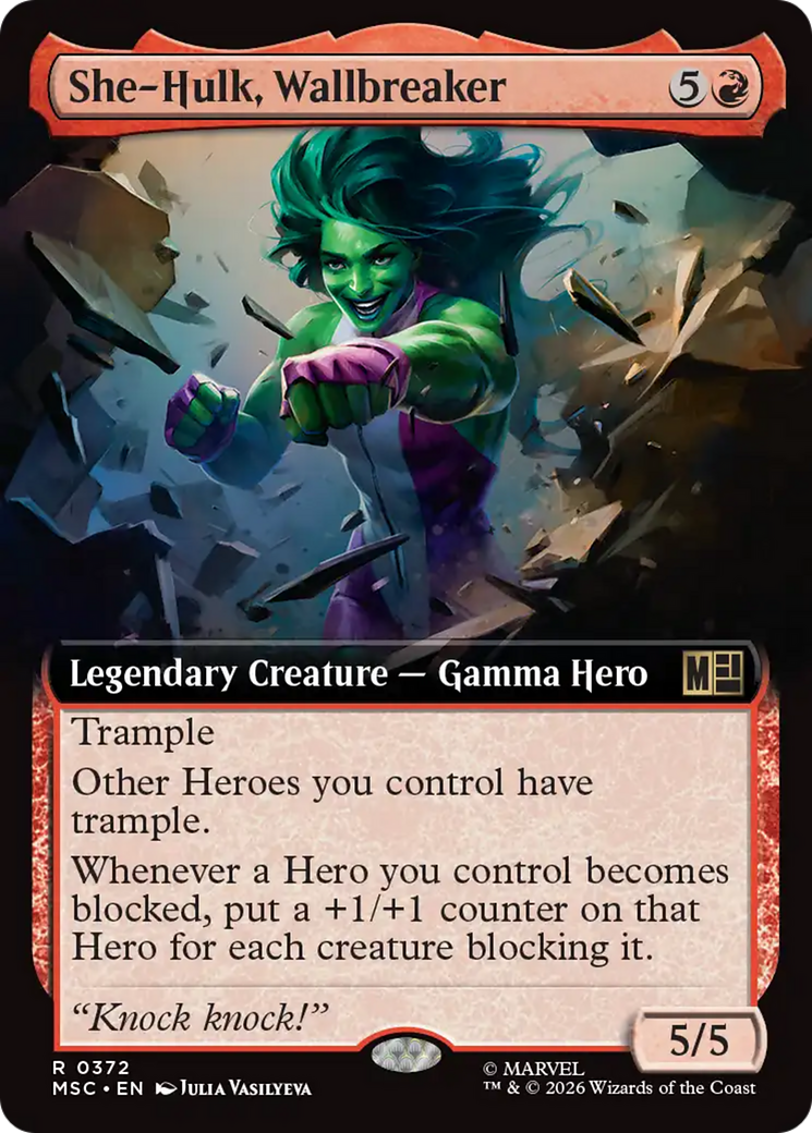 She-Hulk, Wallbreaker (Extended Art) [Marvel Super Heroes Commander] | Cards and Coasters CA