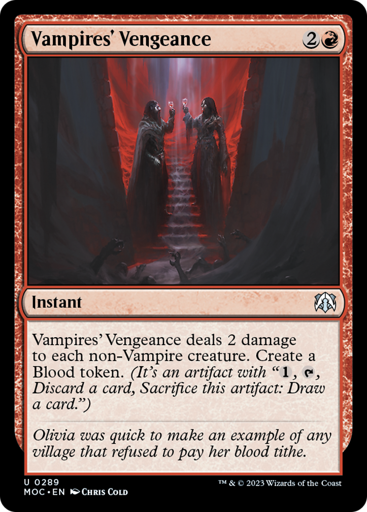 Vampires' Vengeance [March of the Machine Commander] | Cards and Coasters CA