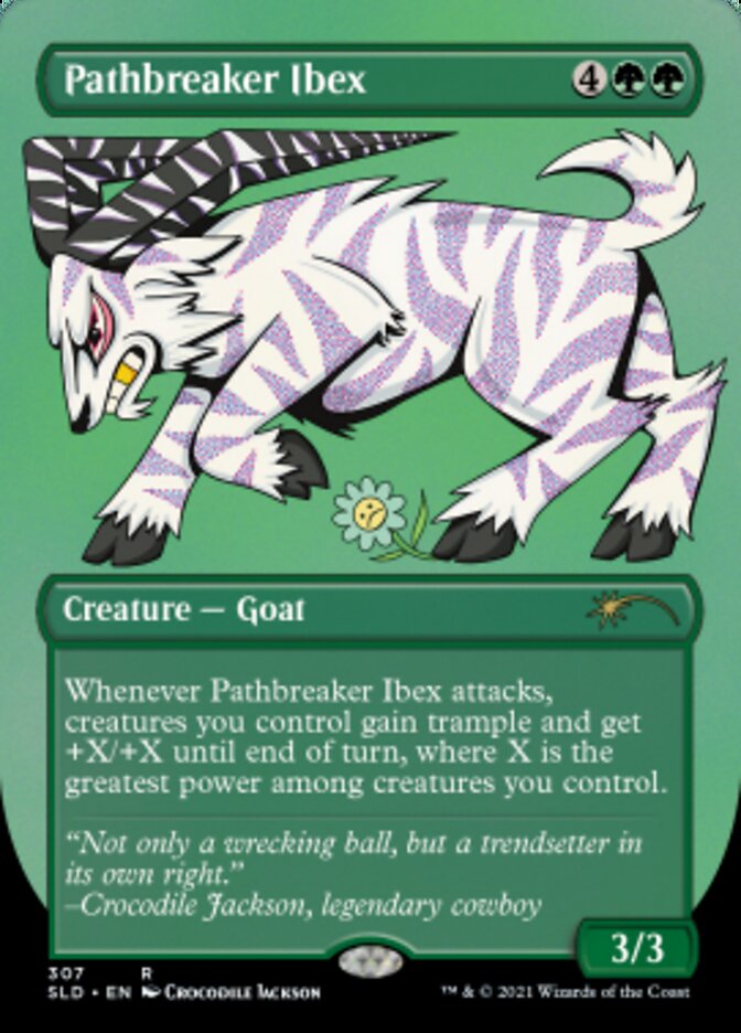 Pathbreaker Ibex (Borderless) (Foil Etched) [Secret Lair Drop Series] | Cards and Coasters CA