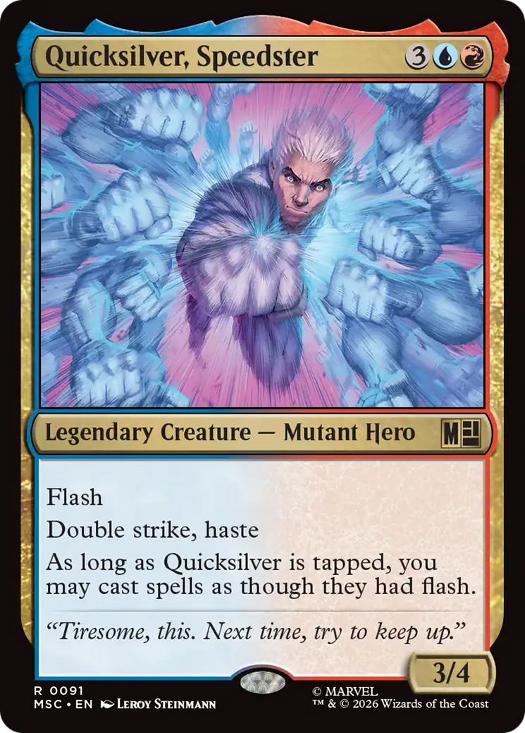 Quicksilver, Speedster (Surge Foil) [Marvel Super Heroes Commander] | Cards and Coasters CA