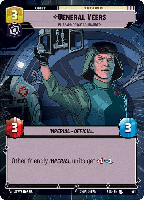General Veers - Blizzard Force Commander (Hyperspace) (491) [Spark of Rebellion] | Cards and Coasters CA