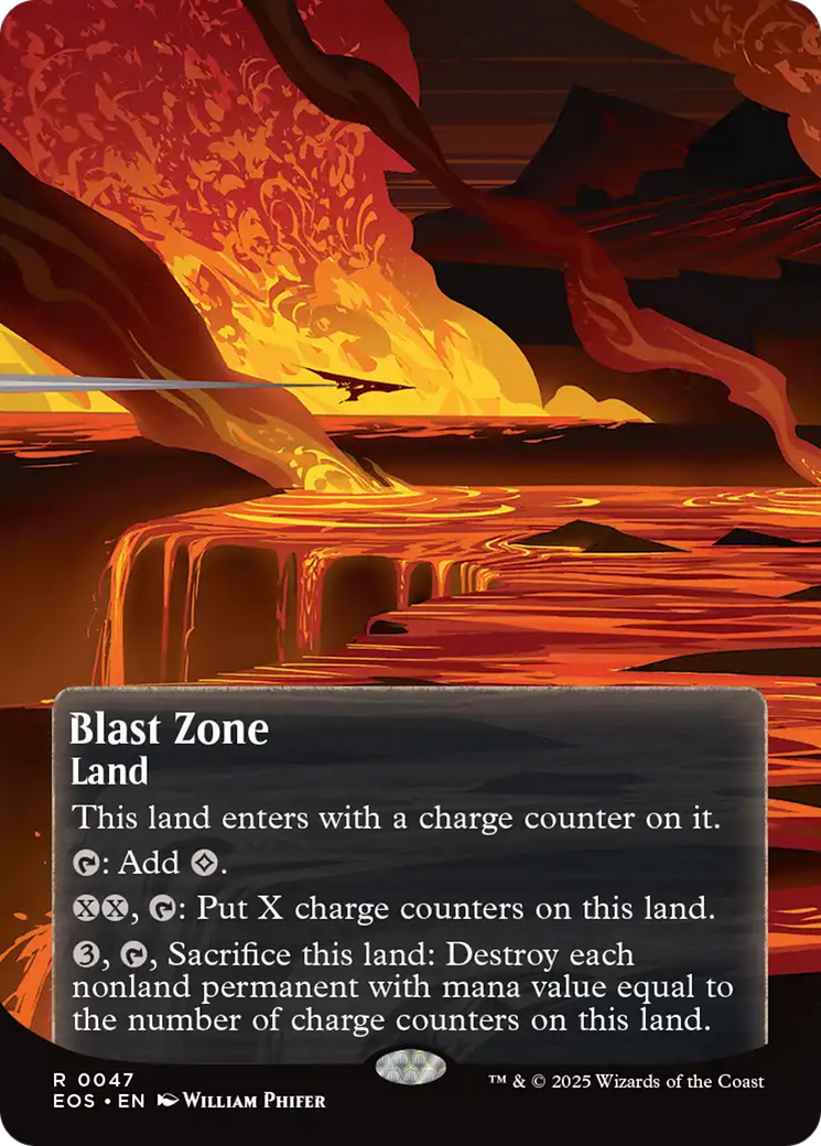 Blast Zone (0047) (Borderless) [Edge of Eternities: Stellar Sights] | Cards and Coasters CA