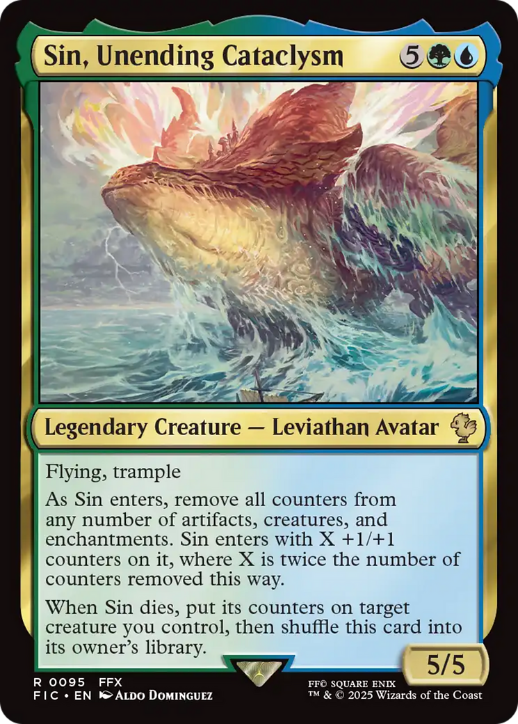 Sin, Unending Cataclysm [FINAL FANTASY Commander] | Cards and Coasters CA