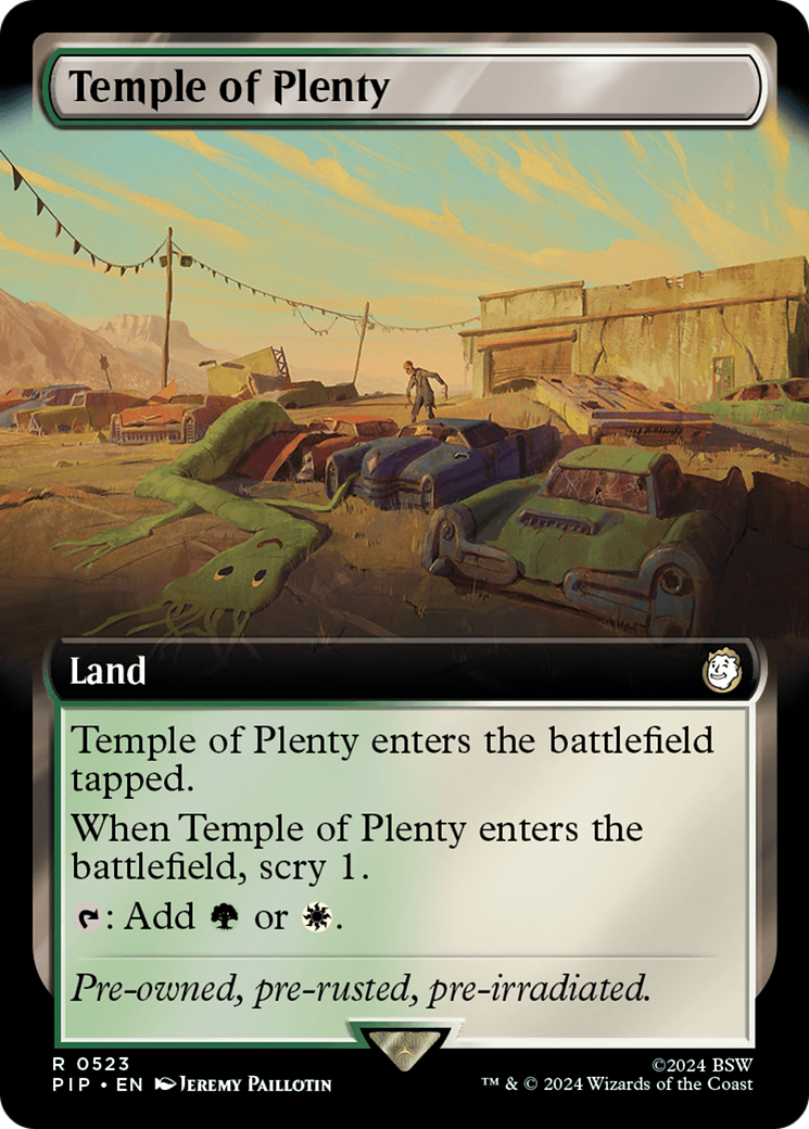 Temple of Plenty (Extended Art) [Fallout] | Cards and Coasters CA