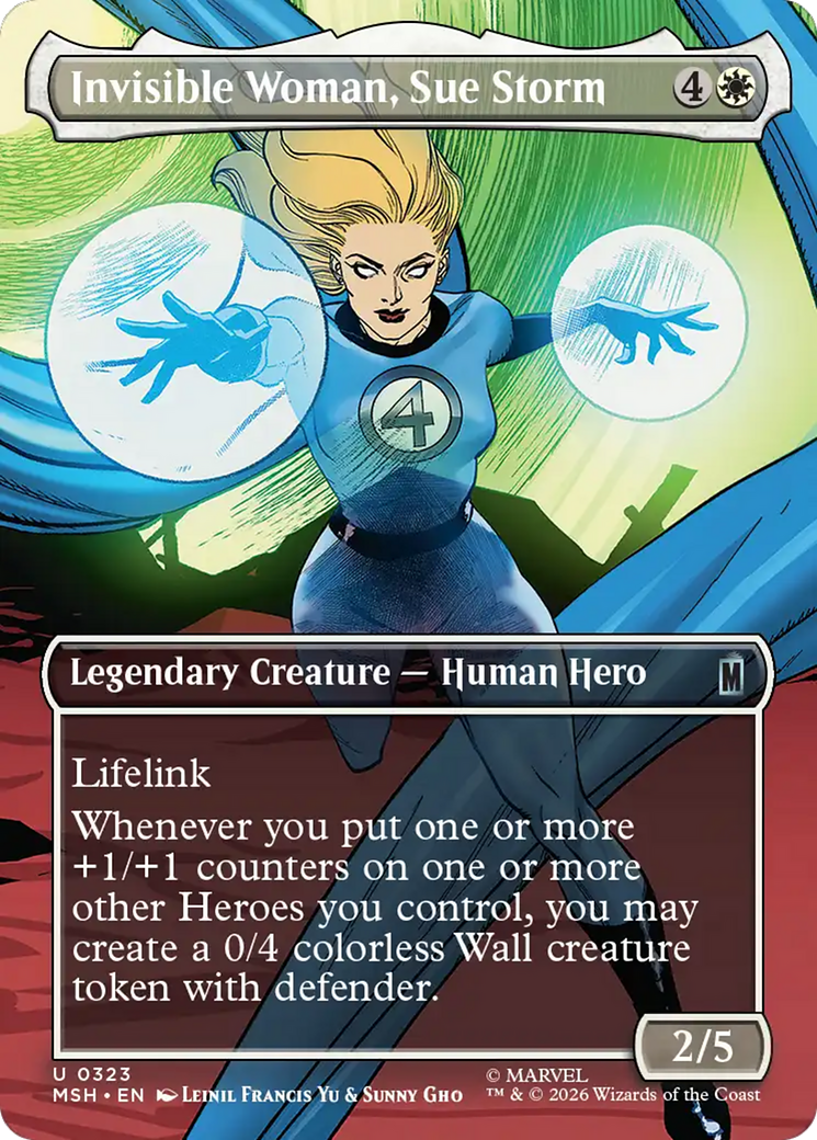 Invisible Woman, Sue Storm (Borderless) [Marvel Super Heroes] | Cards and Coasters CA