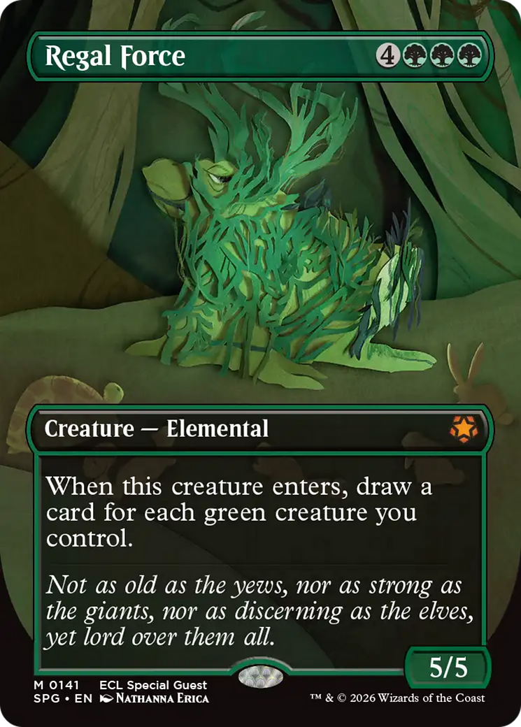 Regal Force (Borderless) [Lorwyn Eclipsed Special Guests] | Cards and Coasters CA