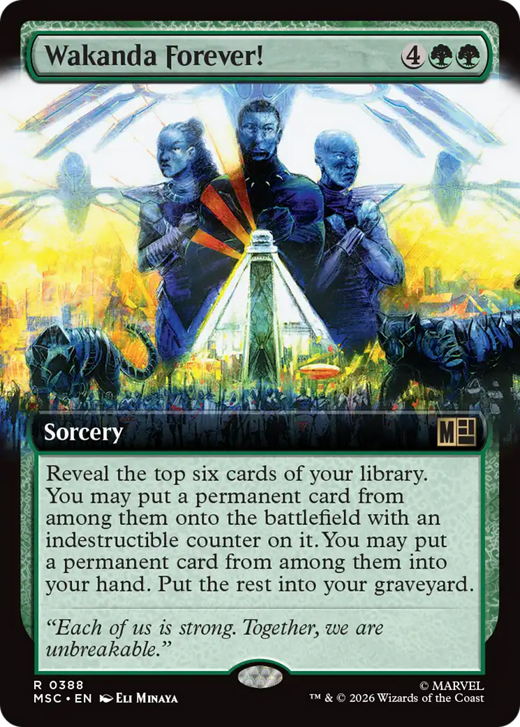 Wakanda Forever! (Extended Art) [Marvel Super Heroes Commander] | Cards and Coasters CA