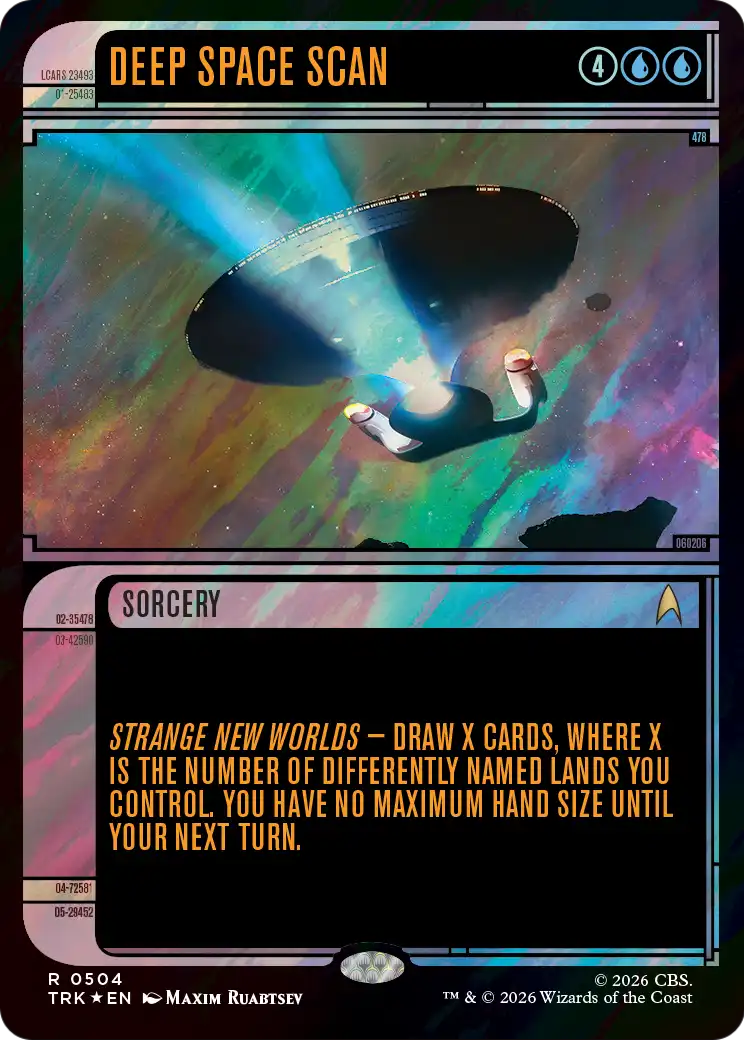 Deep Space Scan (Showcase) (Surge Foil) [Star Trek] | Cards and Coasters CA