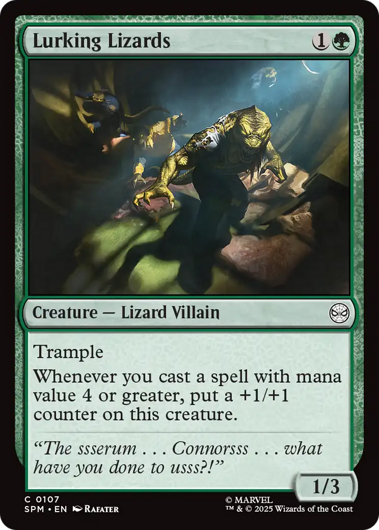 Lurking Lizards [Marvel's Spider-Man] | Cards and Coasters CA
