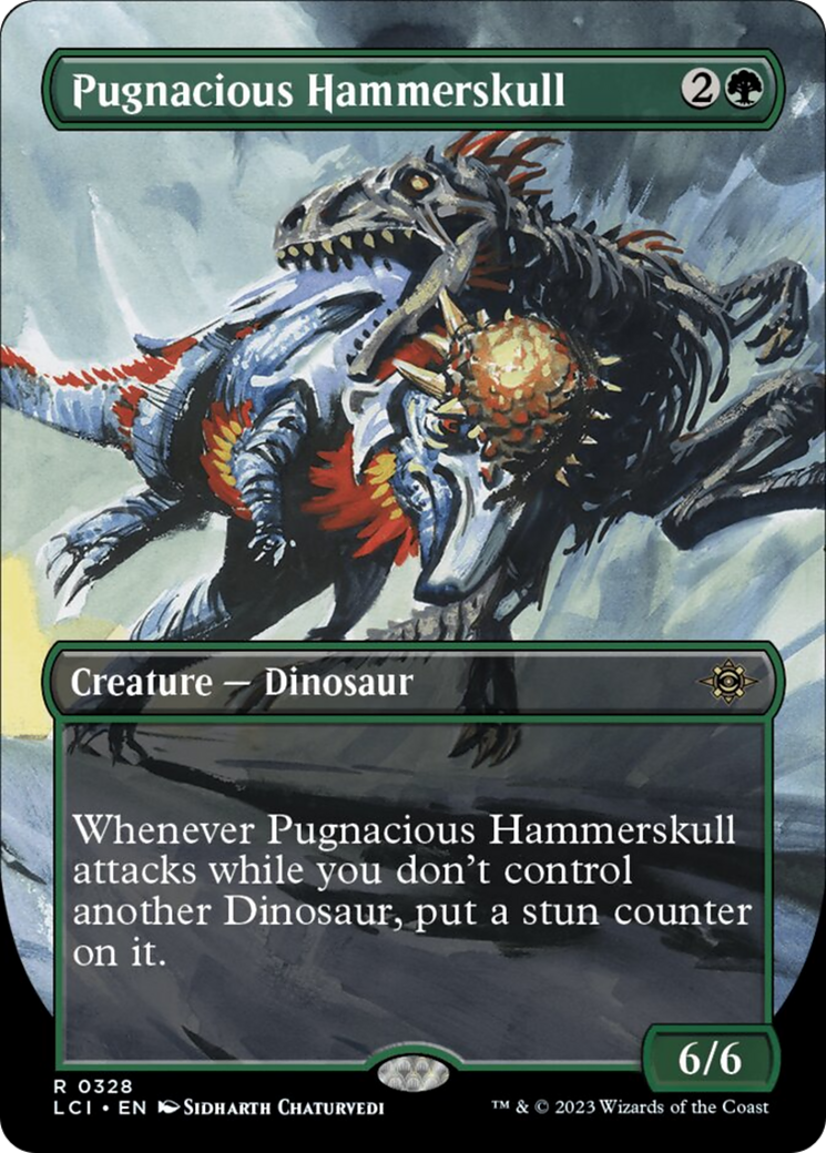 Pugnacious Hammerskull (Borderless) [The Lost Caverns of Ixalan] | Cards and Coasters CA