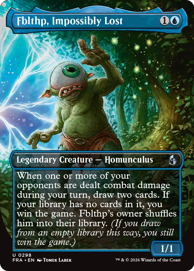Fblthp, Impossibly Lost (Borderless) [Reality Fracture] | Cards and Coasters CA