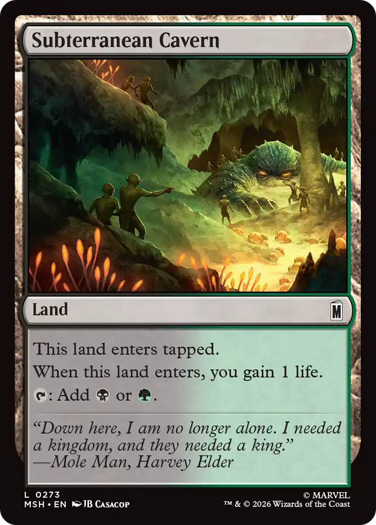 Subterranean Cavern [Marvel Super Heroes] | Cards and Coasters CA