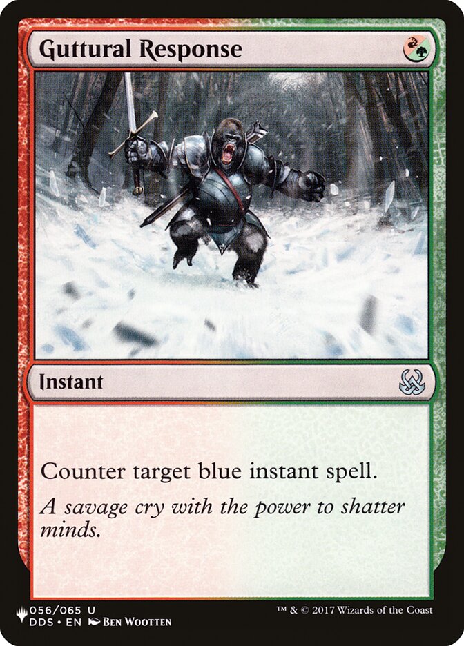 Guttural Response [The List] | Cards and Coasters CA