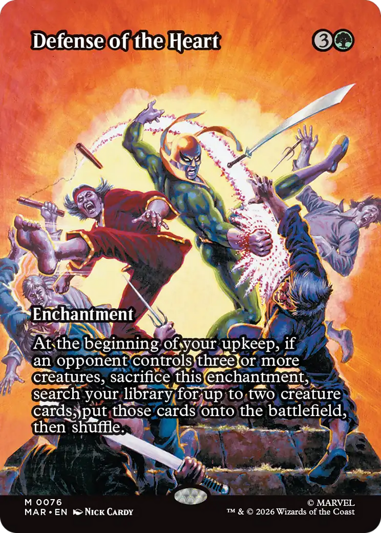Defense of the Heart (Borderless) [Marvel Universe: Eternal-Legal] | Cards and Coasters CA