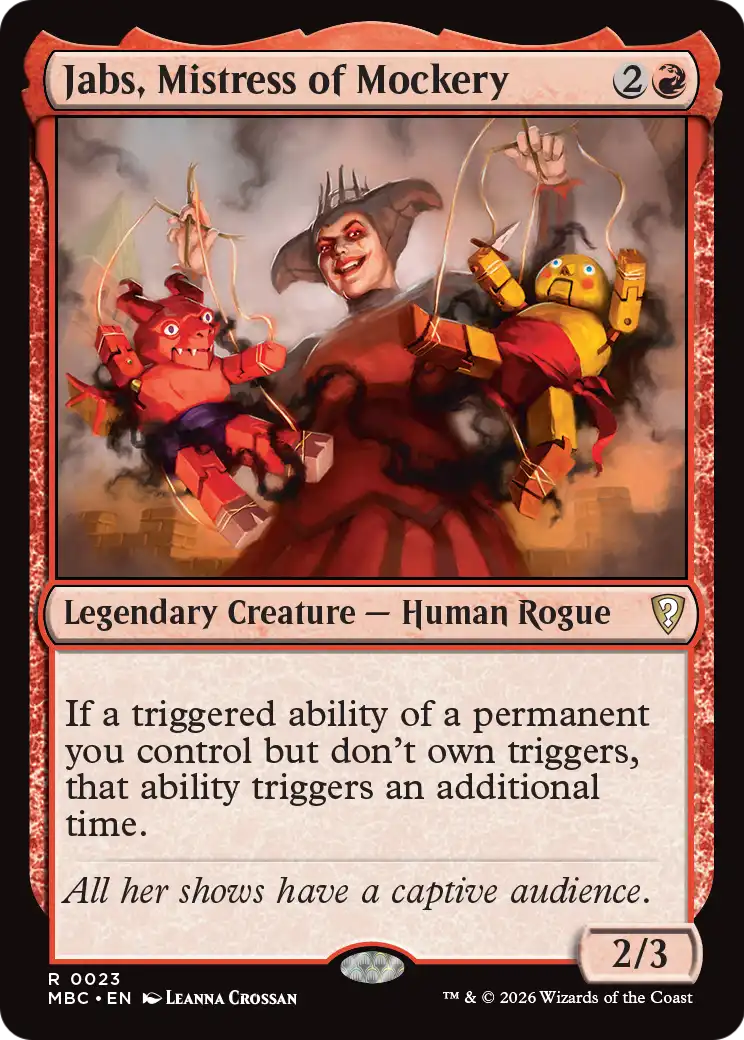 Jabs, Mistress of Mockery [Mystery Booster: Commander Edition] | Cards and Coasters CA