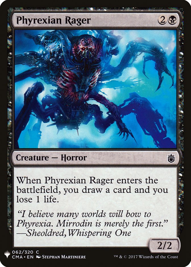 Phyrexian Rager [Mystery Booster] | Cards and Coasters CA