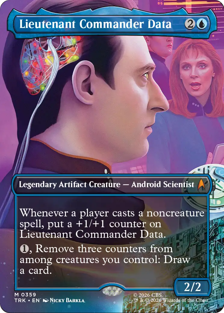 Lieutenant Commander Data (Borderless) [Star Trek] | Cards and Coasters CA