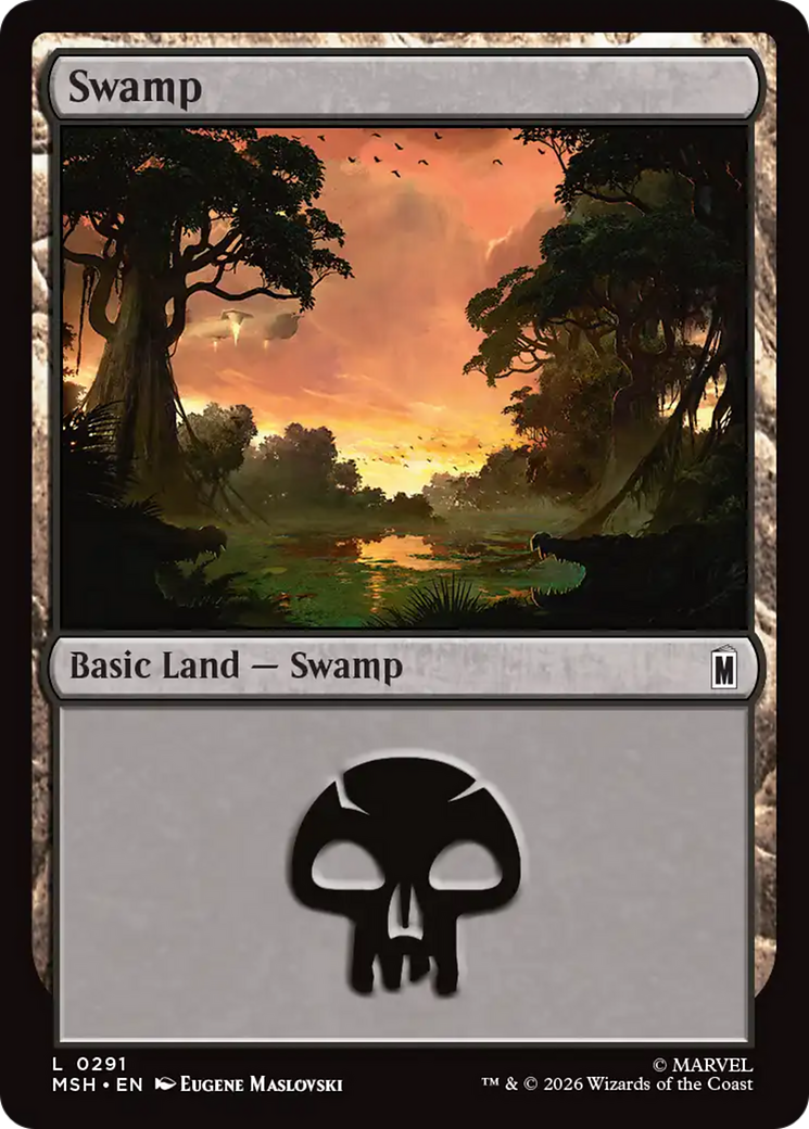 Swamp (0291) [Marvel Super Heroes] | Cards and Coasters CA