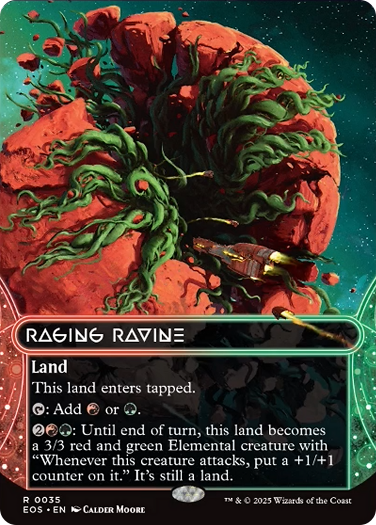 Raging Ravine (0035) (Borderless) [Edge of Eternities: Stellar Sights] | Cards and Coasters CA