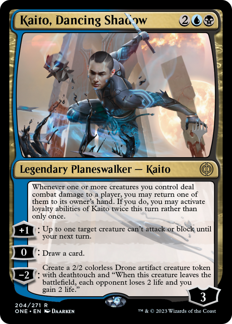 Kaito, Dancing Shadow (Promo Pack) [Phyrexia: All Will Be One Promos] | Cards and Coasters CA
