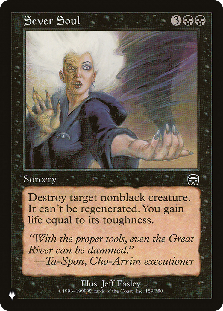 Sever Soul [The List] | Cards and Coasters CA