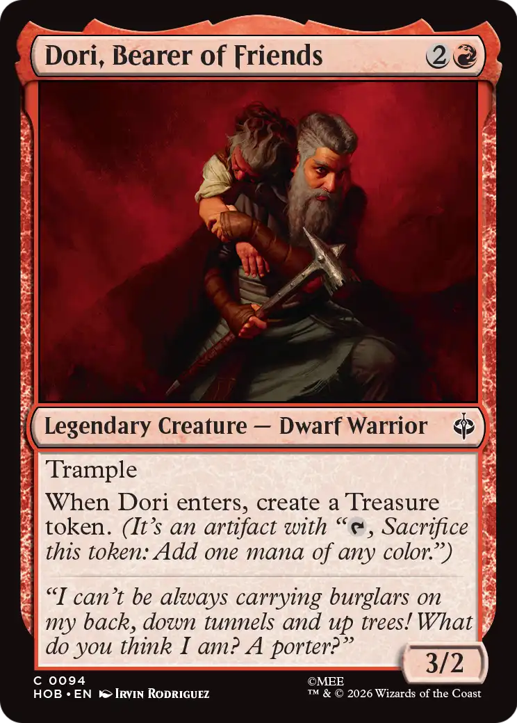 Dori, Bearer of Friends [The Hobbit] | Cards and Coasters CA