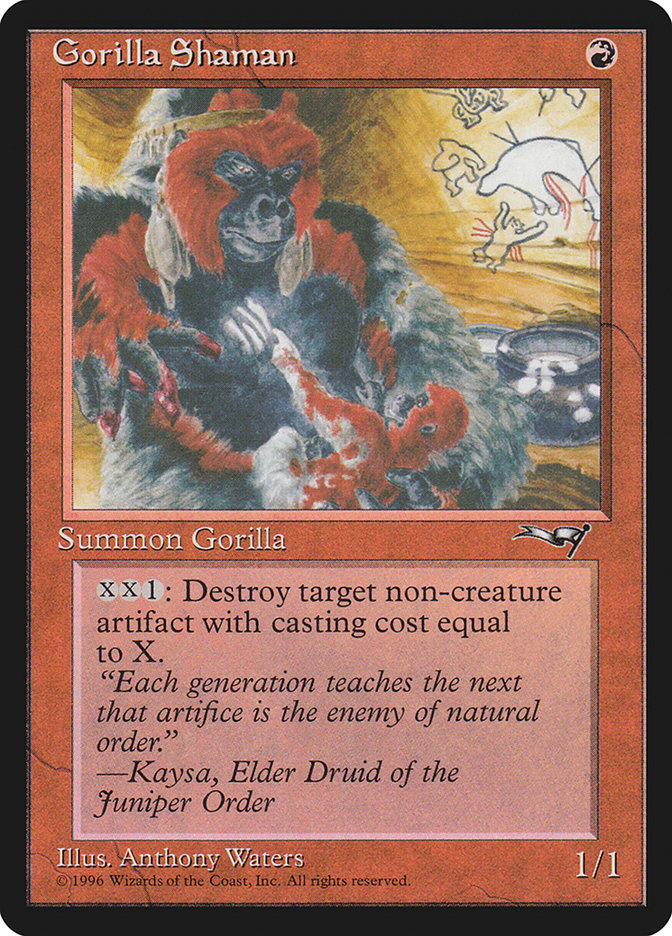 Gorilla Shaman (Holding Child) [Alliances] | Cards and Coasters CA