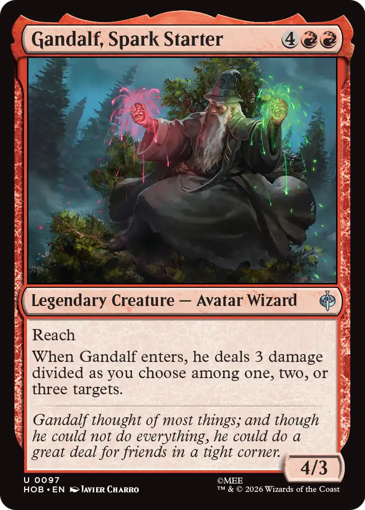 Gandalf, Spark Starter [The Hobbit] | Cards and Coasters CA