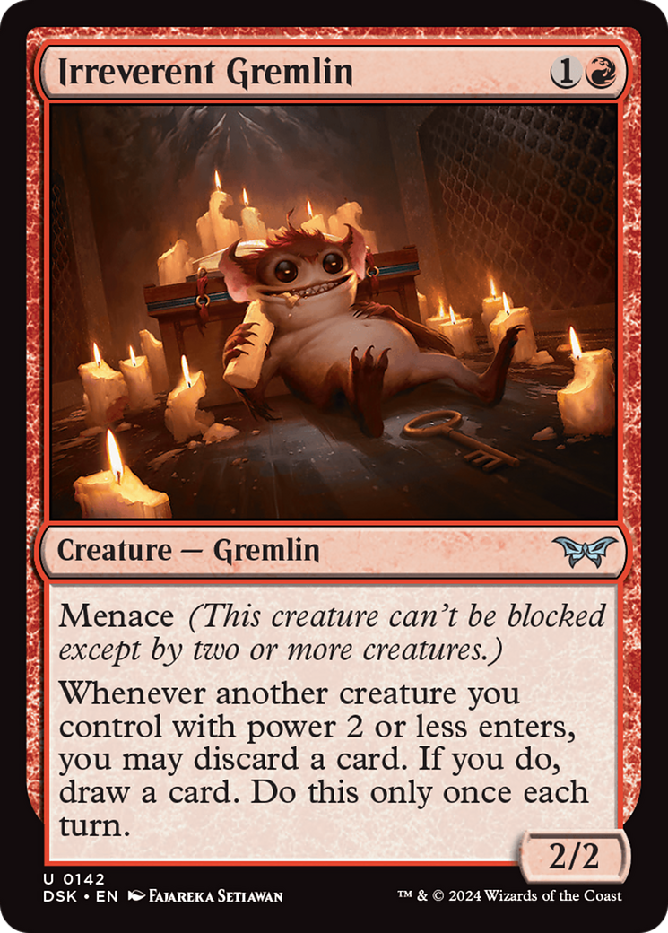 Irreverent Gremlin [Duskmourn: House of Horror] | Cards and Coasters CA