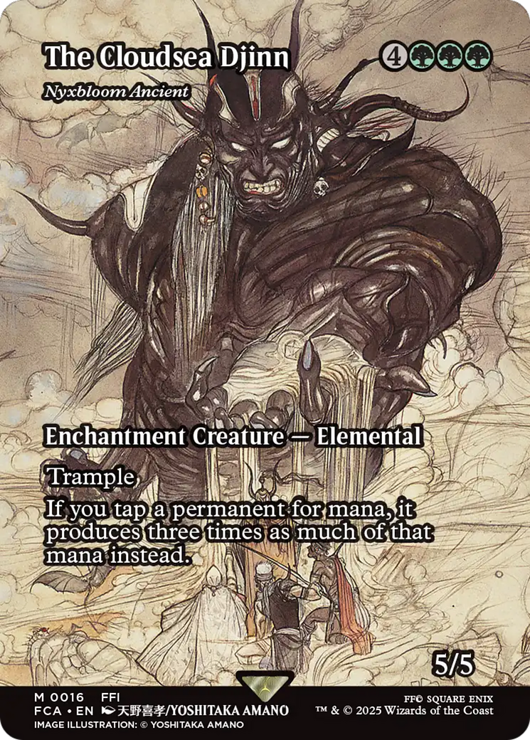 The Cloudsea Djinn - Nyxbloom Ancient (Showcase) [FINAL FANTASY : Through the Ages] | Cards and Coasters CA