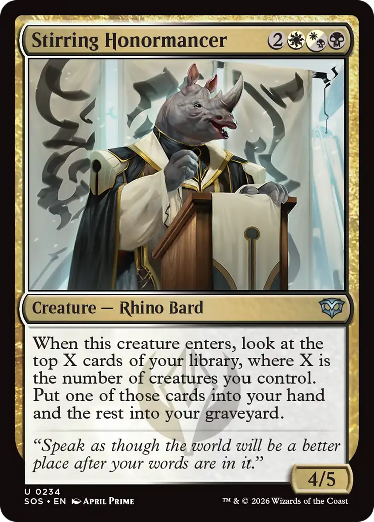 Stirring Honormancer [Secrets of Strixhaven] | Cards and Coasters CA