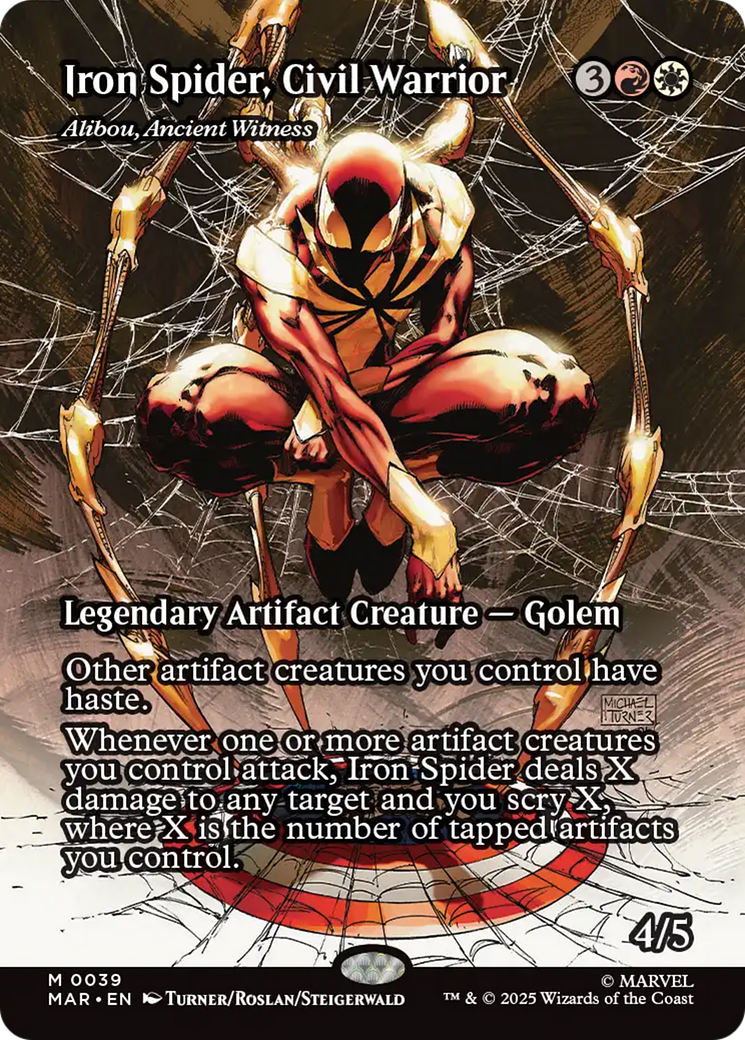 Iron Spider, Civil Warrior - Alibou, Ancient Witness [Marvel's Spider-Man: Eternal-Legal] | Cards and Coasters CA